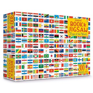 🔥ใช้โค้ด MSAYSRA7 ลดทันที 120 บาท🔥 BOOK &amp; JIGSAW: FLAGS OF THE WORLD จิ๊กซอว์ 300 ชิ้น