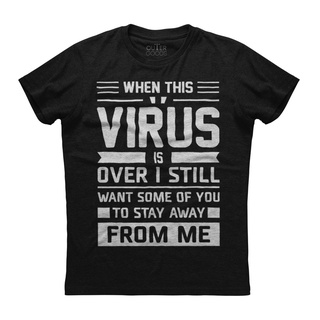 ขายดี เสื้อยืดลําลอง แขนสั้น พิมพ์ลาย This Virus is Over I Still Wanna Some of You สีดํา BBhlem49CCpaia46