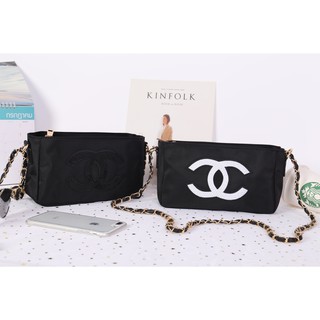 Chanel Cosmetic Cluth Bag With Chain