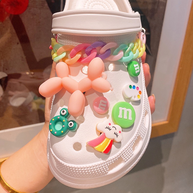 crocs-จี้รูปกบ-ดอกทานตะวัน-m-amp-m-สีมาการอง-เลม่อน-ลูกกวาด-จิบิต-ลูกกวาด-โซ่-เครื่องประดับ-แฟชั่นสําหรับผู้หญิง