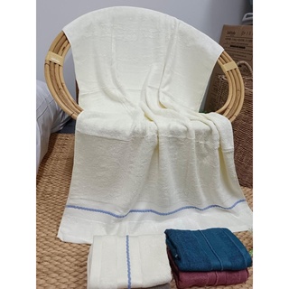 ผ้าเช็ดตัว (เช็ดตัว+เช็ดผม) ผ้าเช็ดตัวเยื่อไผ่ Bamboo towel