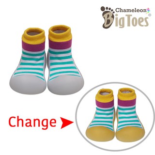 (NEW) Chameleon Bigtoes รองเท้าเปลี่ยนสีได้ รองเท้าเด็กหัดเดิน ลาย Stripe Sky (Size 11.5 12.5 13.5cm)