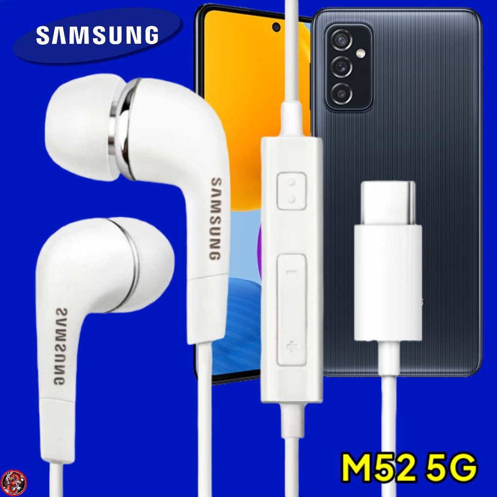 หูฟัง-สมอลทอล์คแท้-type-c-samsung-galaxy-m52-5g-เสียงดี-เบสหนัก-เล่นเพลง-หยุด-เลื่อนเพลง-ปรับระดับเสียง-รับ-วางสาย