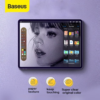 Baseus ฟิล์มกระจกนิรภัย กันรอยหน้าจอแท็บเล็ต สําหรับ ipad Air 5 4 ipad 2021 2020 pro Frosted Mini 5 6 2018 11 นิ้ว 8 9 Paper Texture 2022 New Style 3