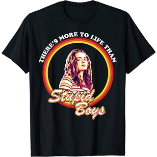 เสื้อยืดคอกลม ผ้าฝ้าย ระบายอากาศได้ดี ลาย Netflix Stranger Things Max Me To Life Than Stupid Boys คุณภาพสูง แฟชั่นสําหรั