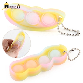 【ราคาถูก】FBYUJ 2pcs Fidget Toy Simple Sensory Toys Fidget Simple Dimple Toy  Easy-to-use Keychain for Kids Adult