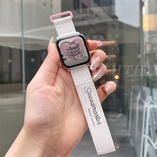 สายนาฬิกาข้อมือหนัง สําหรับ Smart Watches 7 6 SE 5 4 3 2 1 ขนาด 41 มม. 45 มม. 44 มม. 42 มม. 40 มม. 38 มม.