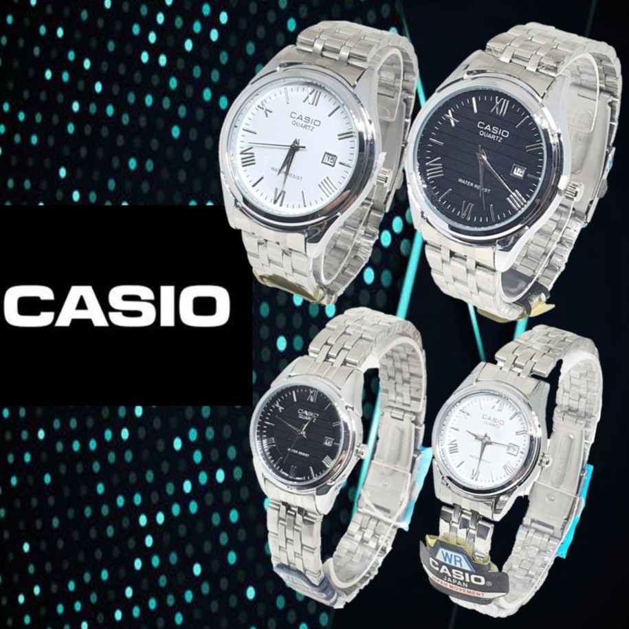 ภาพหน้าปกสินค้าCASlO กันน้ำ100% นาฬิกาข้อมือผู้ชายและผู้หญิง นาฬิกาcasio สายเหล็ก จอแสดงวันที่ นาฬิกาคาสิโอ้ นาฬิกาคาสิโอ้คู่ ชญ RC601