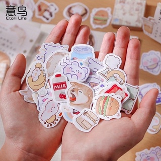 พร้อมส่ง🇹🇭 สติ๊กเกอร์ลายการ์ตูนสุดน่ารัก Sticker ติดตกแต่งไดอารี่ 45-46 ชิ้นต่อกล่อง