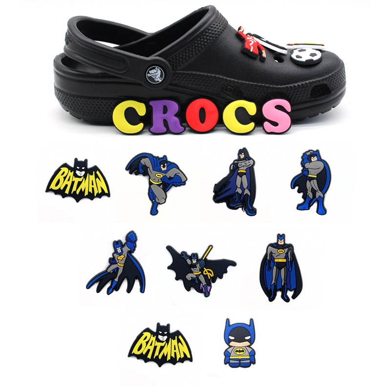 จี้รูปซูเปอร์ฮีโร่-batman-graffiti-series-jibbitz-pvc-สําหรับตกแต่งรองเท้า-crocs-clogs-เหมาะกับของขวัญขายส่ง