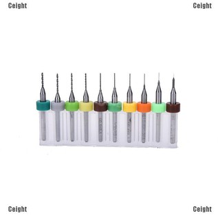 (Cei) ชุดเครื่องมือสว่านไมโคร คาร์ไบด์ วงจรพิมพ์ Cnc 10 ชิ้น