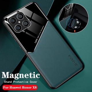 Honor X8 2022 Phone Case Soft Frame Shockproof Protective Case For Honar Xonor X8 X 8 8X HonorX8 Car Magnetic Stand Cover Fundas
