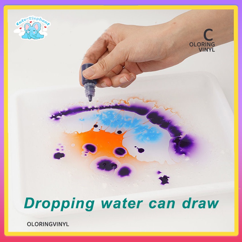 diy-ศิลปะเด็ก-ระบายสีเด็ก-วาดรูปในน้ำแบบจุ่มสี-สีน้ำ-ระบายสีน้ำ-ของเล่นศิลปะเด็ก-ของเล่นเสริมพัฒนาการ