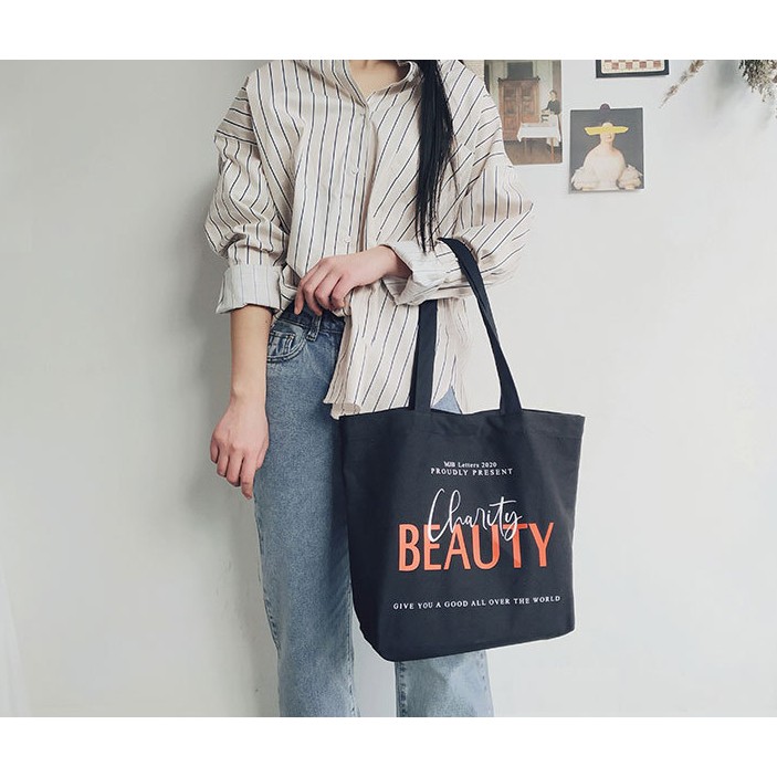 กระเป๋าผ้า-charity-beauty-พร้อมส่ง-a