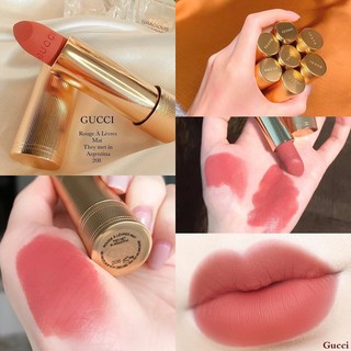 ✨ Gucci Lip Matte Lipstick / Gucci Rouge à Lèvres Liquide Mat Lipstick สี 208 They Met in Argentina