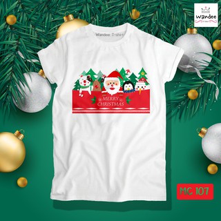 ▪•▪เสื้อยืดคริสต์มาส เสื้อคริสต์มาส Christmas &amp; Happy new year (MC107)