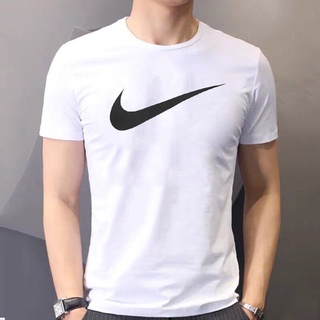 ☬✑♚Spot ✨Hot Sale เสื้อยืดผู้ชาย Nike Nike Mens White Short Sleeve T-Shirt Summer 2022 New Sportswear Round Neck Loose