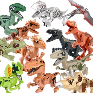 ✨บล็อกตัวต่อไดโนเสาร์ Jurassic Dinosaurs Tyrannosaurus ของเล่นสะสม สําหรับเด็กผู้ชาย