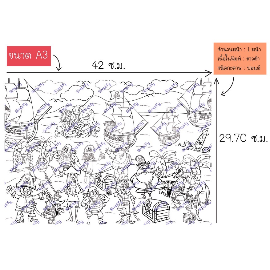 โปสเตอร์-ภาพวาดระบายสี-โจรสลัด