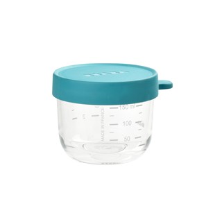 BEABA กระปุกแก้วเก็บอาหาร ฝาปิดสูญญากาศ Conservation Glass Jar 150 ml - BLUE