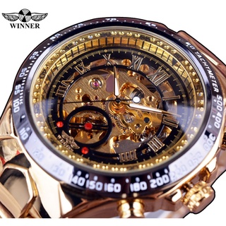 ภาพหน้าปกสินค้าWINNER นาฬิกา นาฬิกาข้อมือชายแบรนด์หรูคลาสสิกนาฬิกาด้านบนเหล็กอัตโนมัติ Men Mechanical Watch ซึ่งคุณอาจชอบราคาและรีวิวของสินค้านี้