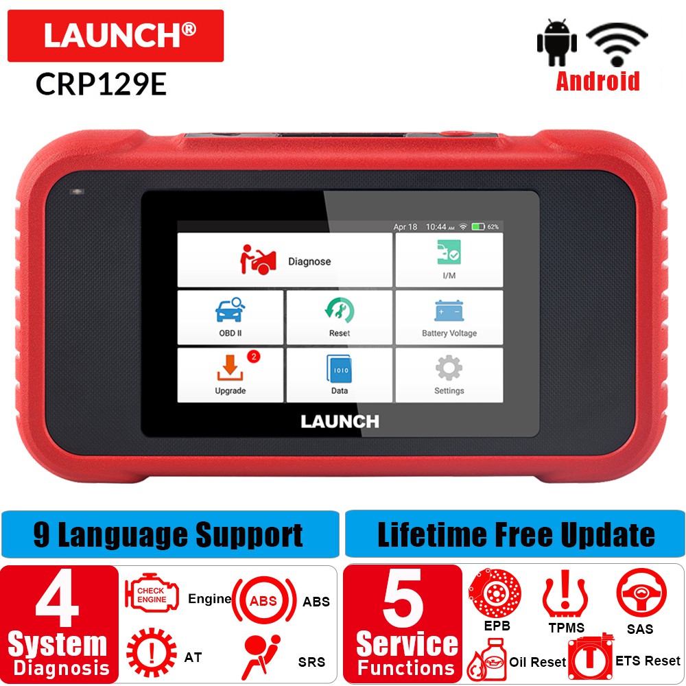 Launch X431 CRP129E CRP123E CRP129 CRP123 Creader VIII OBD2 diagnostic tool  for ENG/AT/ABS/SRS Multi-language free update