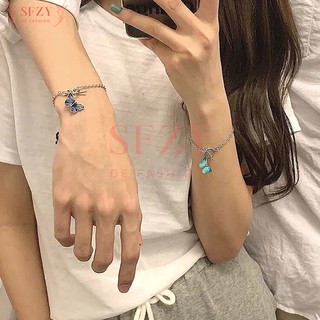 เช็ครีวิวสินค้าสร้อยข้อมือรูปผีเสื้อ จี้ผีเสื้อ สร้อยข้อมือ กำไล เครื่องประดับ กำไลข้อมือผู้หญิง สไตล์เกาหลี B3