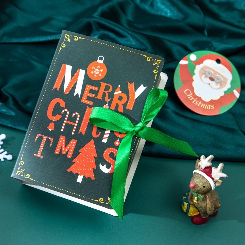 1-ชิ้น-รูปหนังสือ-สุขสันต์วันคริสต์มาส-กล่องขนม-ถุงซานตาคลอส-เบเกอรี่-คุกกี้-บรรจุภัณฑ์-กล่องของขวัญ-ตกแต่งงานเลี้ยง