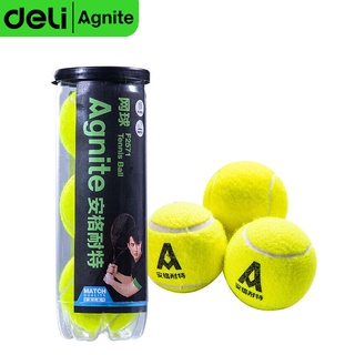 Deli ลูกเทนนิส บอลเทนนิส ลูกเทนนิสซ้อม แพ็ค3ลูก standard สีเหลือง Tennis Balls