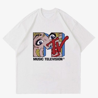 เสื้อยืดสีขาวเสื้อยืด พิมพ์ลาย MTV MUSIC TELEVISION สไตล์วินเทจ | เสื้อยืด ลาย VINTAGE 90S | เสื้อผ้าสีขาว DISTROS-4XL