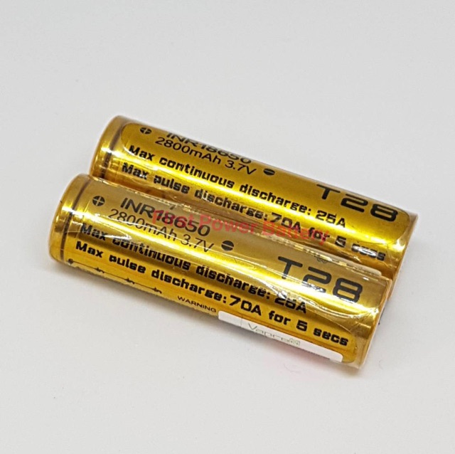 vapcell-t28-inr18650-2800mah-3-7v-2ก้อนพร้อมกระเป๋าใส่ถ่าน