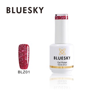 สีเจล Bluesky gel polish กลิตเตอร์แดง BLZ1