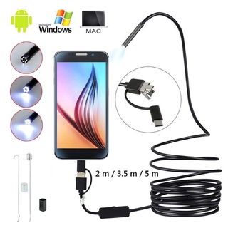 5.5mm Endoscope Camera Hard Cable IP68 Waterproof Inspection Borescope Camera For Android PC Notebook