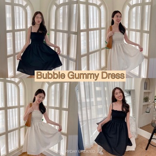 bubble gummy dress - เดรสสายเดี่ยวสั้น