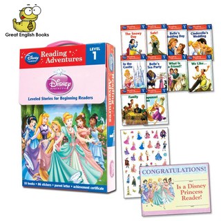 พร้อมส่ง สินค้าลิขสิทธิ์แท้ (Original) Reading Adventures Disney Princess level 1 (10 Books)