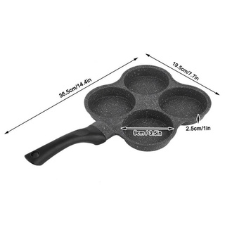 ▩Non-Stick Aluminum 4-Hole Pancake Pan Omelet Eggs Pan Frying Pot Breakfast Maker Kitchen Utensil Eggs Pot Omelet Pan Eg