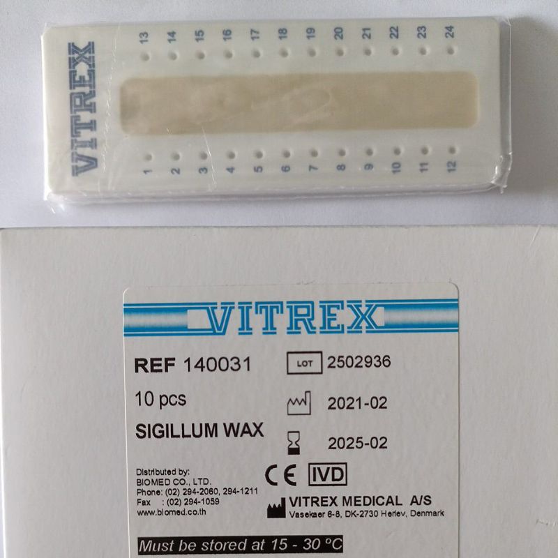 Vitrex ถาดดินน้ำมันอุดหลอดเก็บเลือด VITREX Sigillum Wax plate ขี้ผึ้งอุดหลอดเก็บเลือด ขี้ผึ้งอุด
