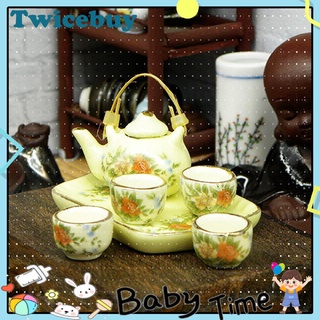 ภาพหน้าปกสินค้า<Twicebuy> ชุดถ้วยชาจิ๋ว 6 ชิ้น / ชุดสําหรับบ้านตุ๊กตา Diy ที่เกี่ยวข้อง