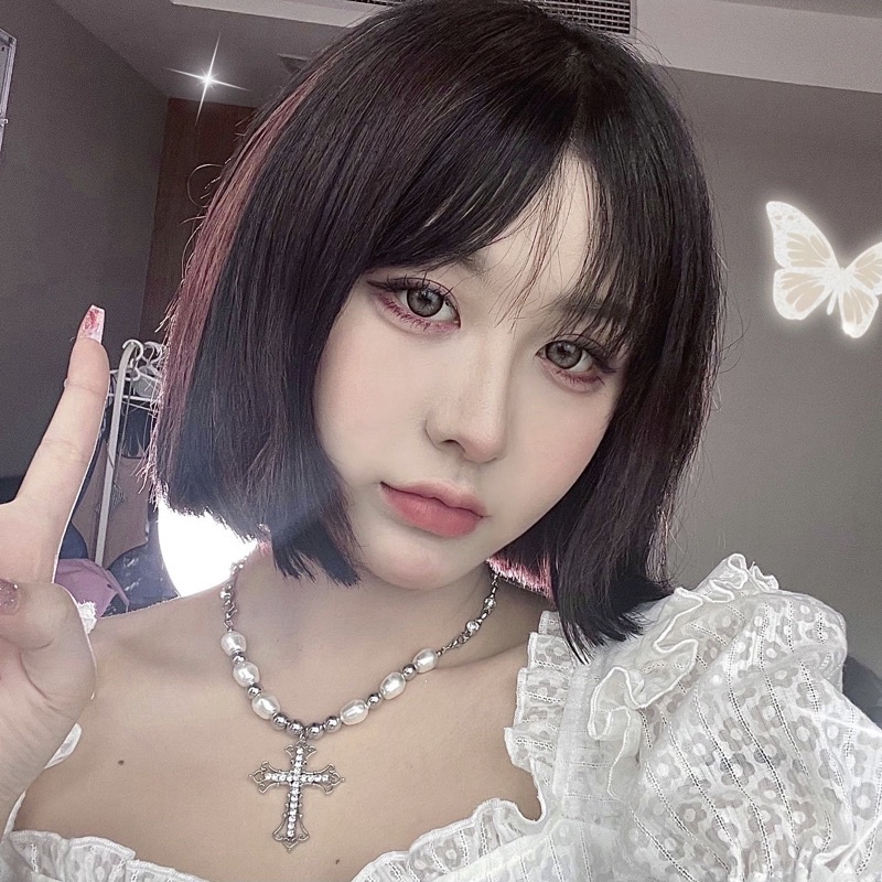 sale-สร้อยคอโซ่ไข่มุกไม้กางเขน-cross-chain-pearl-necklace-พร้อมส่ง