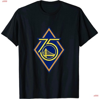 เสื้อยืดสีขาว Golden State Warriors โกลเดน สเตท วอร์ริเออร์ส The 75th warriors with golden style T-Shirt เสื้อยืดเกา