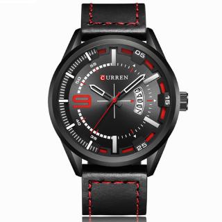 Fashion Watches Men Top Brand CURREN Luxury Leather Strap Quartz Wristwatch Unique Dial Montre Design Waterproof 30Mes