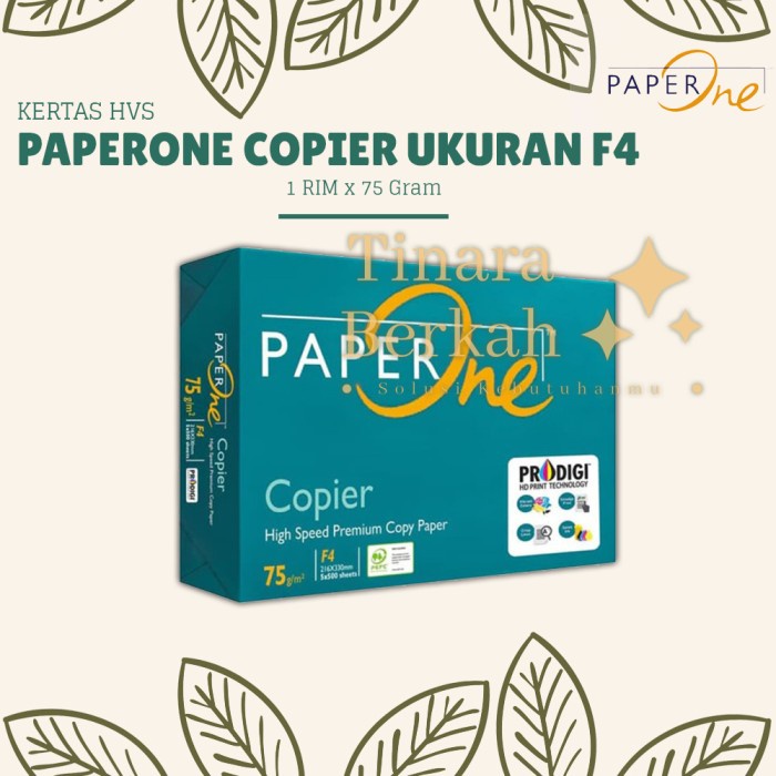 Hvs PAPER ONE F4 กระดาษถ่ายเอกสาร 75 GR GSM/พิมพ์ Photocoopy Folio PO ...