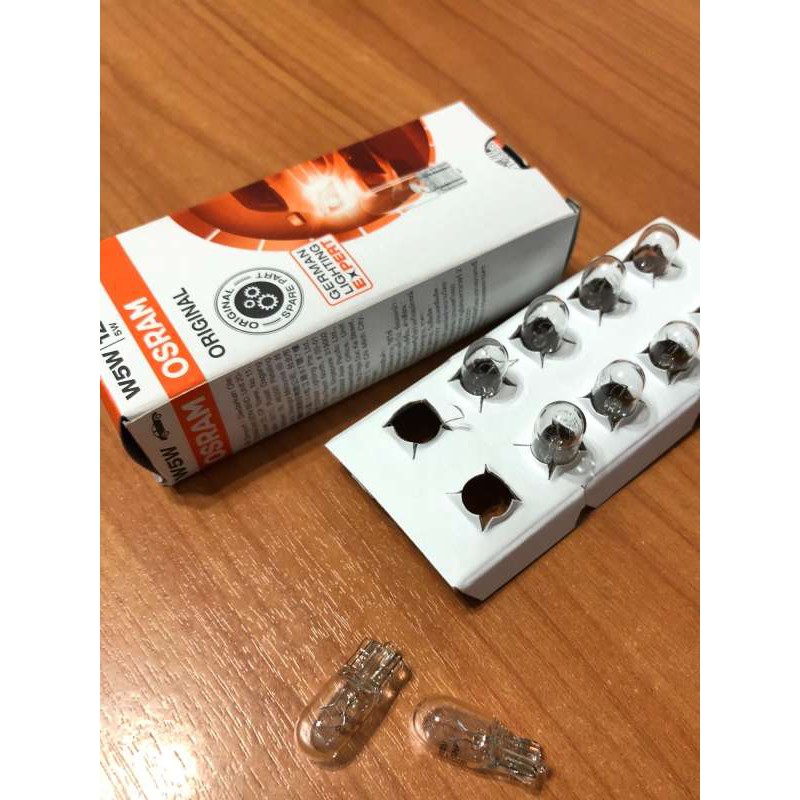 หลอดเสียบ-12v-ราคาต่อ-1-กล่อง-10-หลอด-ยี่ห้อ-osram-แท้-ยกกล่อง-ถูกกว่า