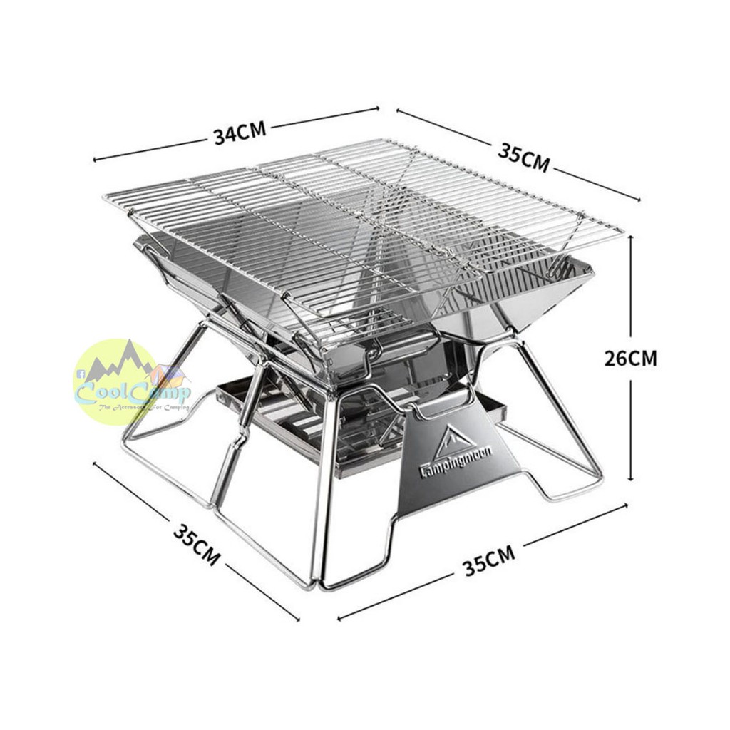 เตาปิ้งย่าง-campingmoon-mt-2-แข็งแรง-ทนทาน-พร้อมกระเป๋าผ้า-จัดเก็บง่าย-พกพาสะดวก