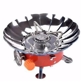 เตาแก๊สแบบพกพา เดินป่า แคมป์ปิ้ง พร้อมกระเป๋า Portable Windproof Camping Stove เตาแก๊สปิคนิค