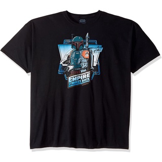 เสื้อยืดสีดำอินเทรนด์2021 ข้อเสนอพิเศษ หุ่นยนต์ ผู้ชาย Star Wars Mens The Boba Fett Short Sleeve T-Shirt คอกลม แฟชั่น