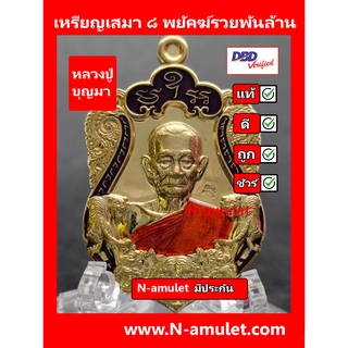 เหรียญหลวงปู่บุญมา รุ่น ๘ พยัคฆ์รวยพันล้าน เนื้อทองทิพย์ ลงยา สุ่มโค้ด