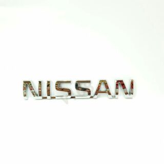 โลโก้คำว่าNISSANสีชุบแบบแปะรถNISSAN