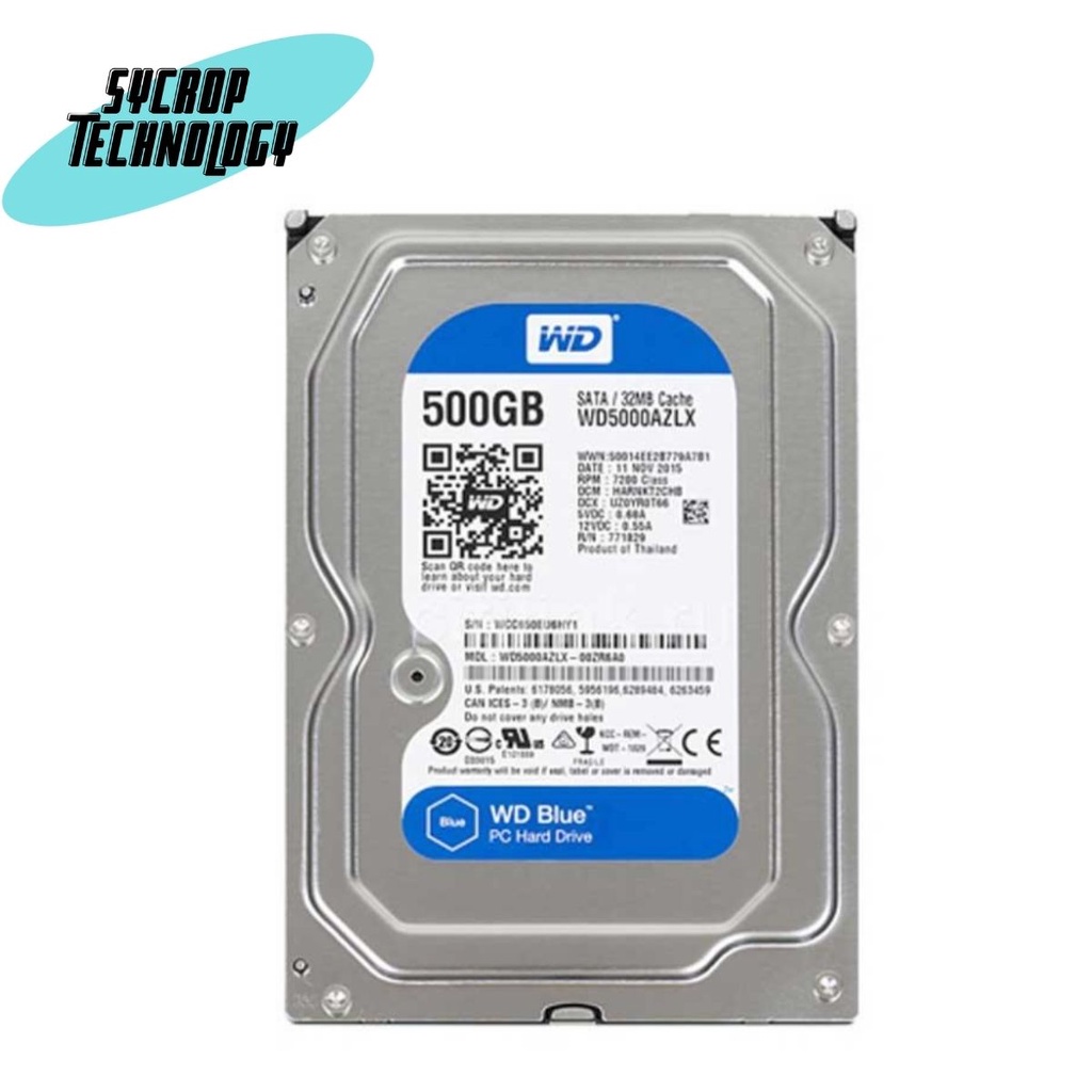WD BLUE 500GB 3.5" Model : WD5000AZLX-3YEAR | Shopee Thailand