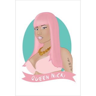 โปสเตอร์ Nicki Minaj นิกกี มินาจ แร็ปเปอร์ Rapper Hiphop ฮิปฮอป Hip hop Music Poster ตกแต่งบ้าน ตกแต่งผนัง ของขวัญ